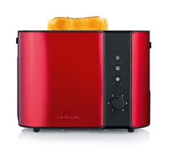 Toaster Severin AT2217 schwarz/rot metallic