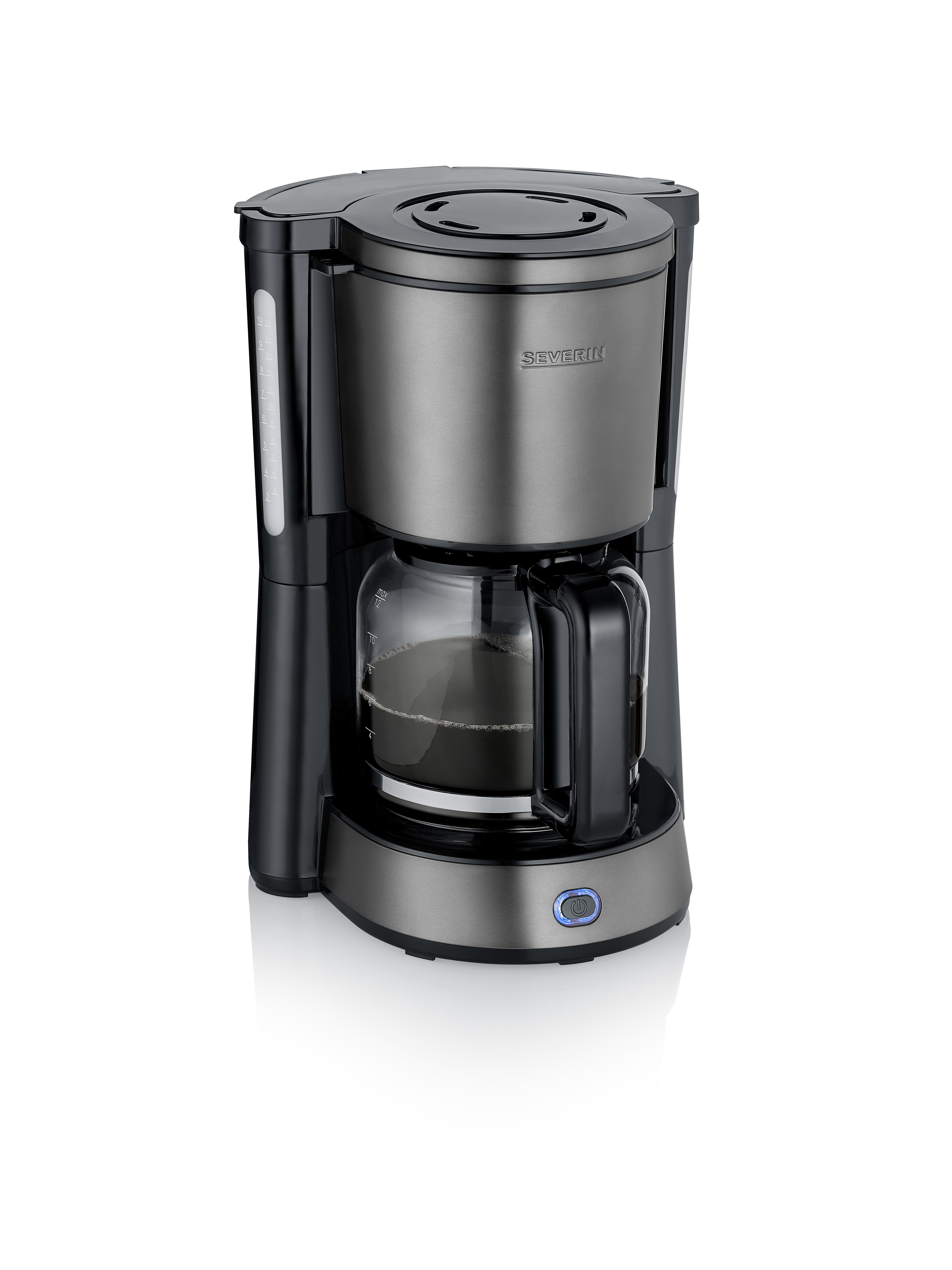 Kaffeemaschine Severin KA9340 Glaskanne dark inox