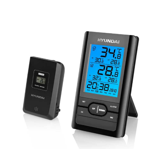 Wetterstation LCD Display Omega (Hyundai) schwarz
