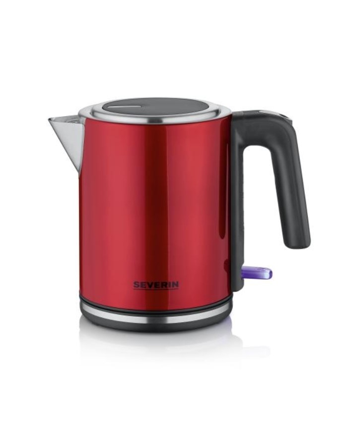 Wasserkocher WK3427 1 L Severin 2200W, schwarz/rot metallic