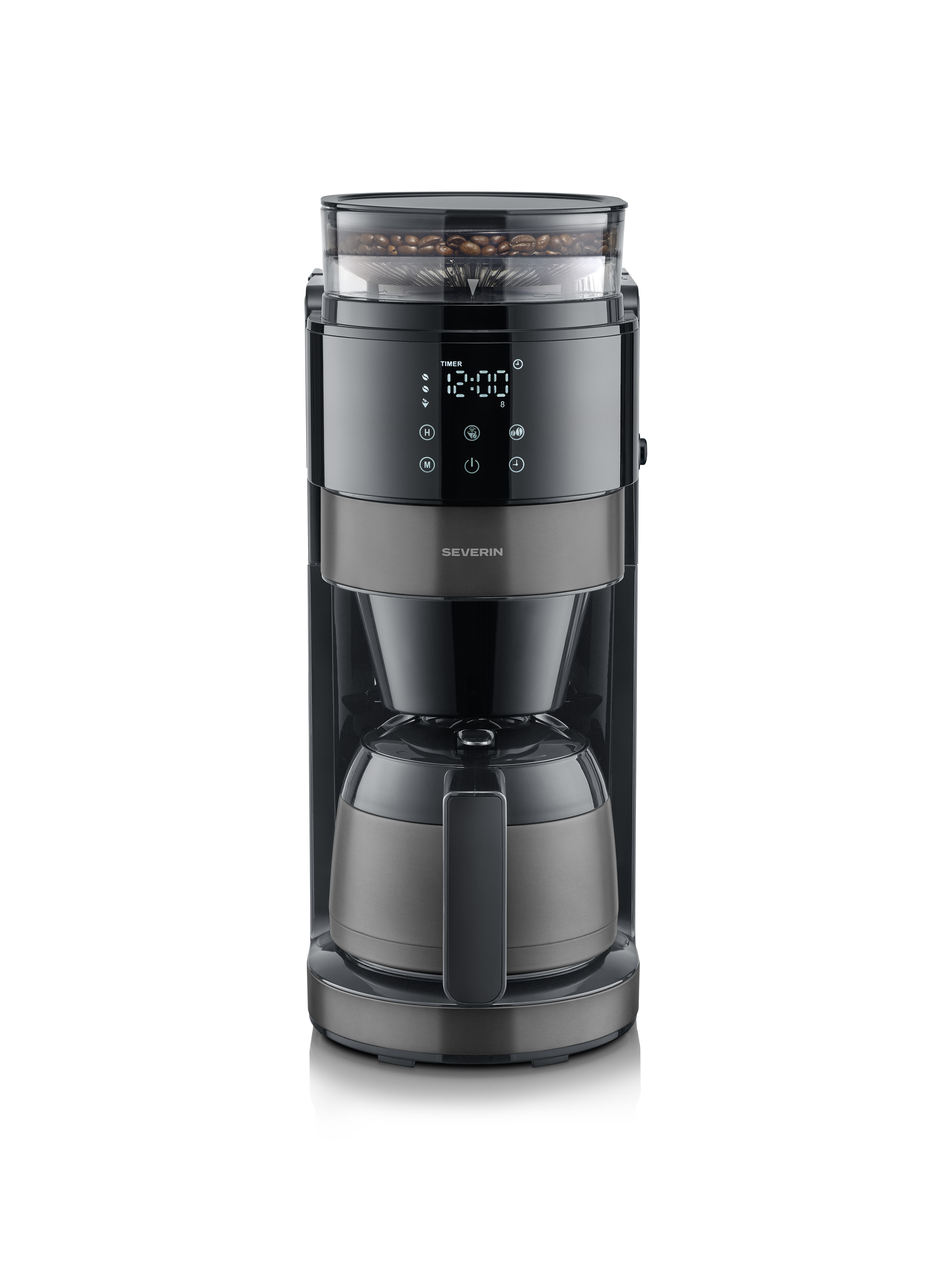 Kaffeeautomat Severin KA4831 mit Mahlwerk Thermo Dark Inox