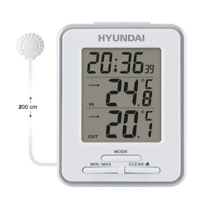 Wetterstation LCD Display Omega (Hyundai) weiß