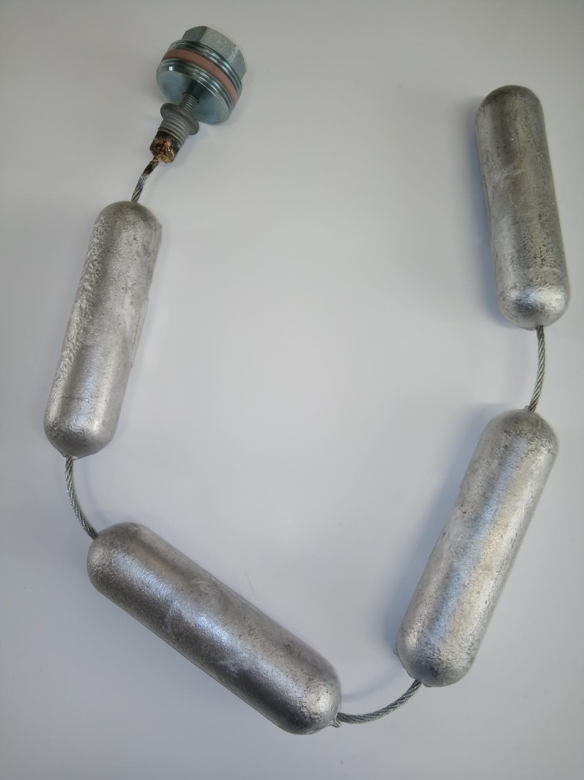 Glieder-Kettenanode 4 Glieder ø33mm L=650mm m. Gewinde 1 1/4"