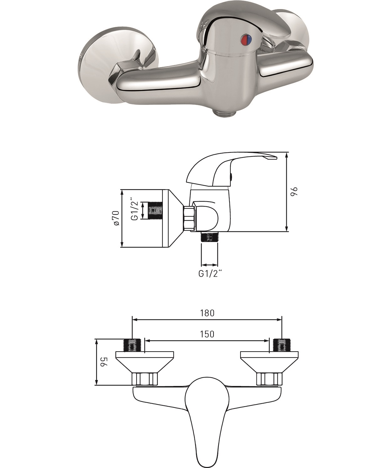 Brause-Einhandmischer MS vc DN 15