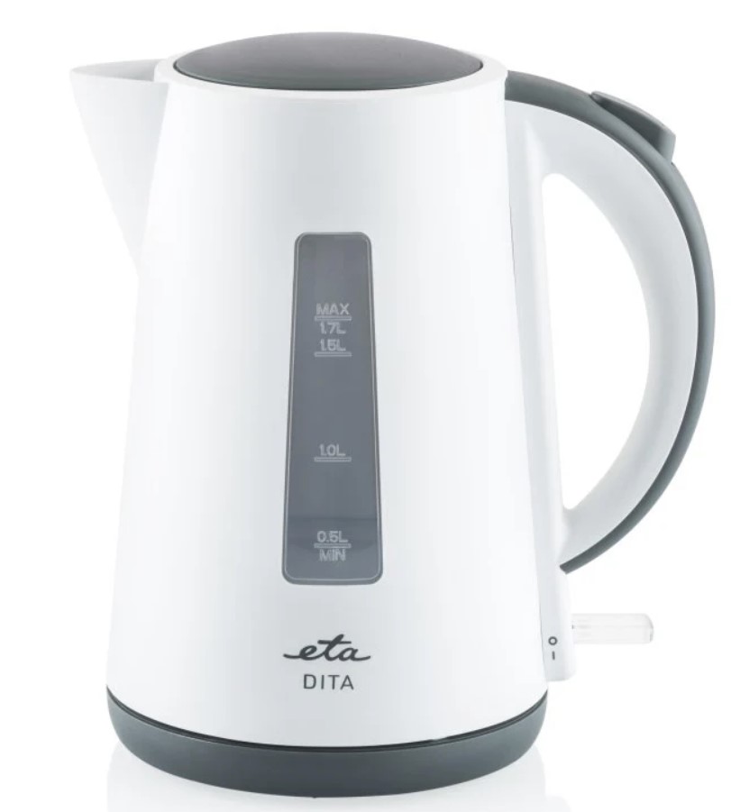 Wasserkocher Dita 1,7l,  2200W, Omega weiss/grau