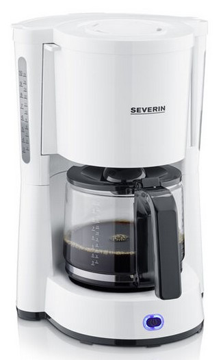 Kaffeemaschine Severin KA4816 weiß 10 Tassen Glaskanne